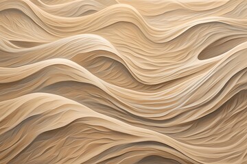 Abstract Sand Dunes Artwork: Soft Undulating Patterns in Sandy Tones Evoking a Vast Desert, generative AI