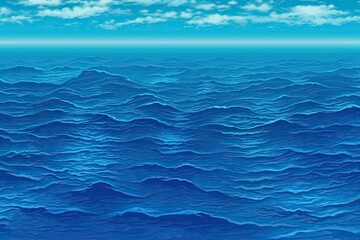 Blue Abstract Ocean: Serene and Vast Expanse - Calming Background Image, generative AI