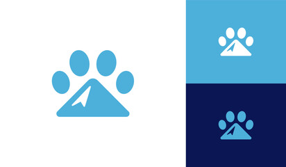 Dog paw mountain logo design © Pirage Design