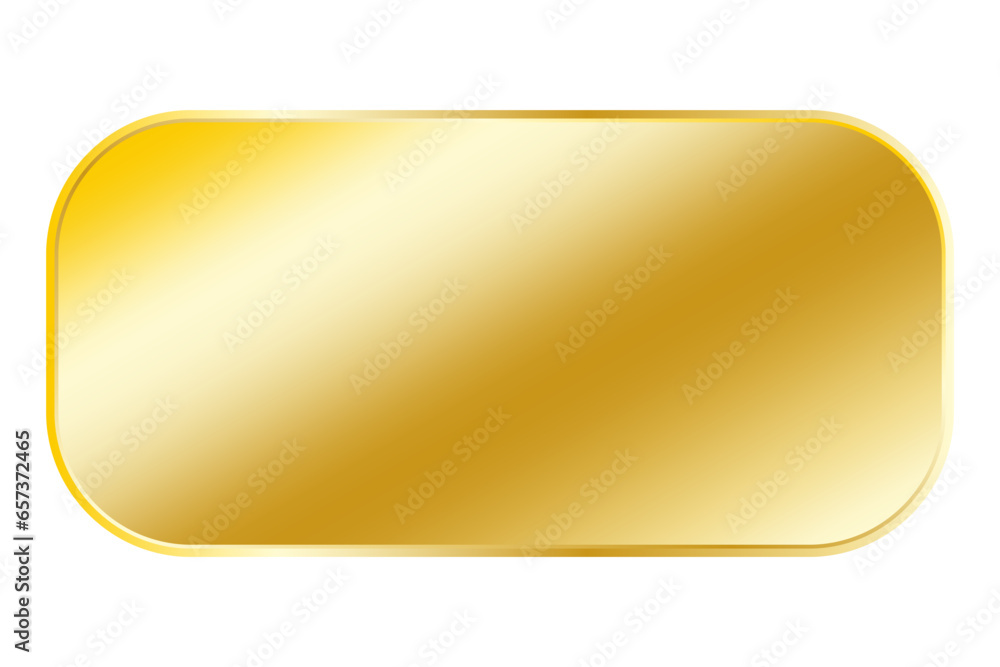 Poster gold rectangle button with frame. vector illustration. eps 10.