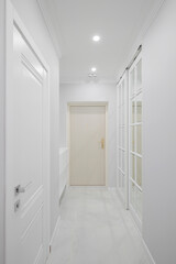 Entrance door inside an apartment interior