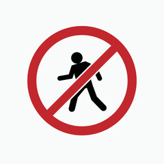 No Trespassing Icon. Prohibition Symbol - Vector Illustration for Design and Websites, Presentation or Application.