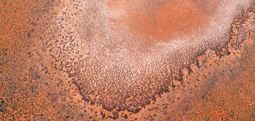 Dry lake and salt patterns in outback Australia