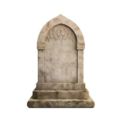 Muslim gravestone or tombstone isolated on transparent background, AI - obrazy, fototapety, plakaty