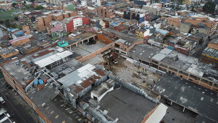 Demolition or dismantling of industry in the city of Bogota