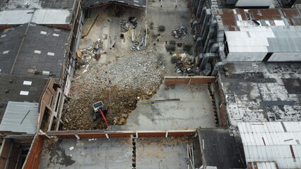 Demolition or dismantling of industry in the city of Bogota