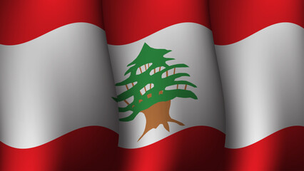 libya waving flag background design concept vector illustration