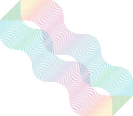 Wireframe Colorful Shape With Transparent Background