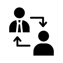 follow up glyph icon illustration vector graphic. Simple element illustration vector graphic, suitable for app, websites, and presentations isolated on white background