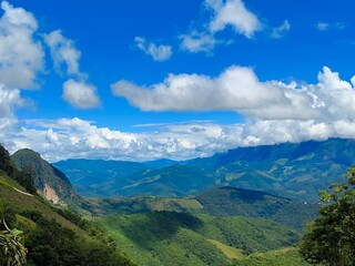 mountains and clouds