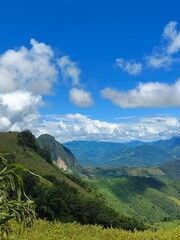 mountain landscape with blue sky