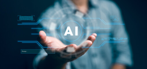 Chatbot conversation Ai Artificial Intelligence technology online customer service.Digital chatbot,...