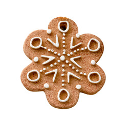 Christmas and new year with snowflake-shaped icon isolated