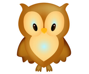 wildlife woodland owl wise bird vector 