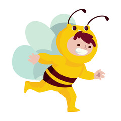 halloween kid disguised bee
