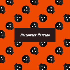 Halloween pattern with skull