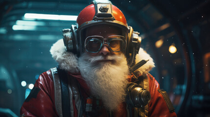 futuristic Santa Claus - Santa Claus in the mountains