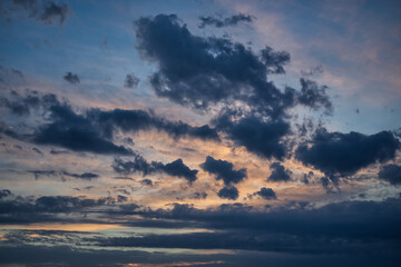 Afterglow paints the sky creating a sense of tranquility