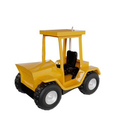 Construction vehicle 3d render clipart