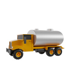 Construction vehicle 3d render clipart