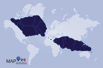 Map of Samoa. Vector Illustration EPS10.