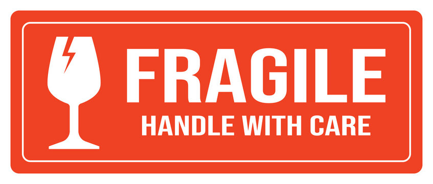 packing icon set including fragile