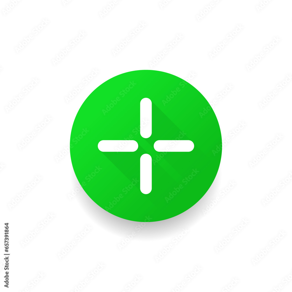 Poster rounded add button concept illustration flat design icon vector eps10. simple, modern graphic elemen