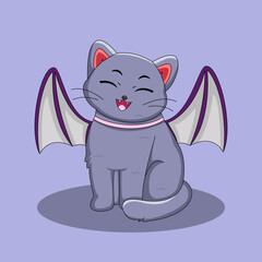 Cute Cats Use Wings Illustration