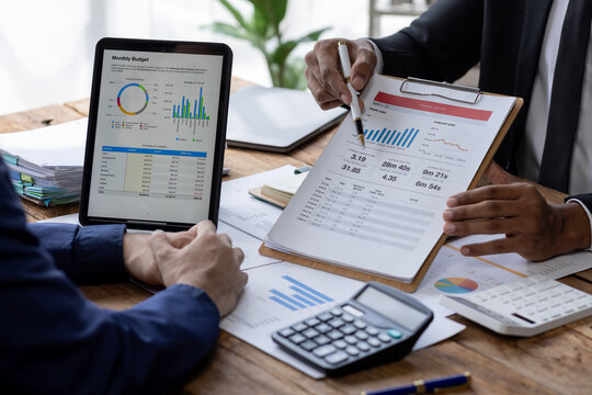 Business Documents, Auditor business Team checking searching document legal prepare paperwork or report for analysis TAX time,accountant Documents data contract partner deal in workplace office