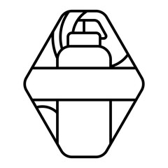 Water Bottle Badge Illustration