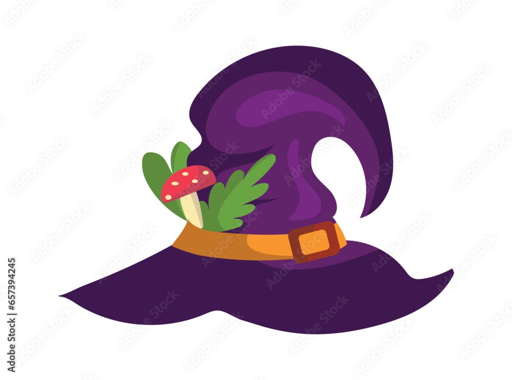 Sticker halloween witch hat