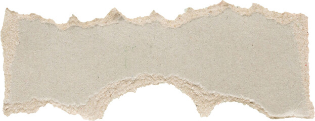 piece of gray paper tear isolated on white background