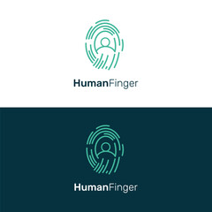 Identification of human, thumbprint vector abstract logo. Security technology, personal web safety of information. ID lock.