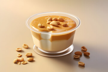 Peanut Butter Pudding 3d rendering style