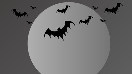 Halloween night bat background