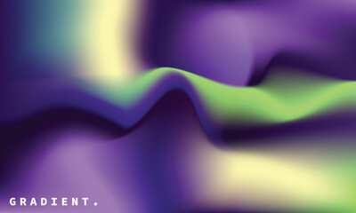 Colorful, fluid, and wavy gradient mesh background template copy space. Modern and dynamic colour gradation backdrop design for poster, banner, landing page, magazine, cover, or presentation page.