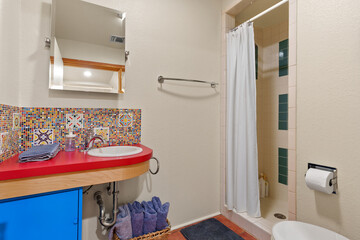 a home bathroom 