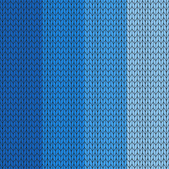 Blue gradient knitted pattern. knitted vector pattern. Seamless gradient pattern for clothing, wrapping paper, backdrop, background, gift card.