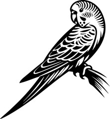 Parakeet Vector Logo Or Sticker