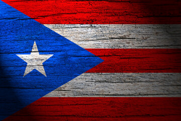 puerto rico flag painting on wood