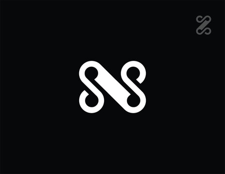 Infinity Letter N or N8 Knot Elegant Logo design vector symbol icon illustration