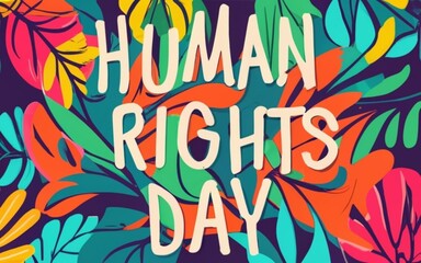 Obraz premium International Human Rights Day. December 10. Poster, Banner or Background. Vector illustration ai generated