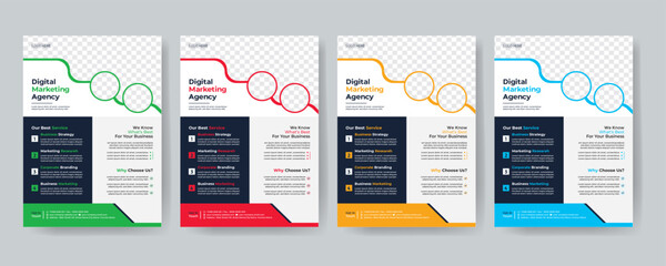 Modern Creative Corporate business, digital marketing agency flyer Brochure design, cover modern layout, annual report, poster, flyer in A4 template