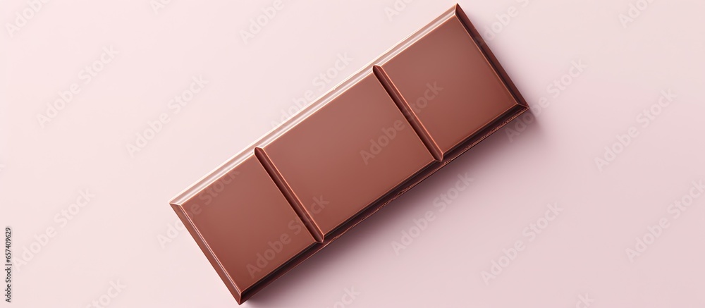 Aufkleber copy space image on isolated background top view of milk chocolate bar