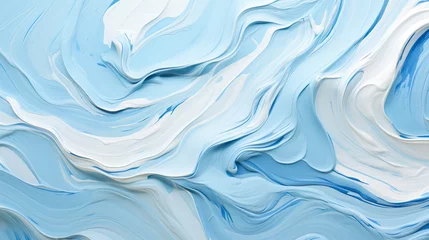  青と白の油彩の抽象画の背景 © Hanasaki