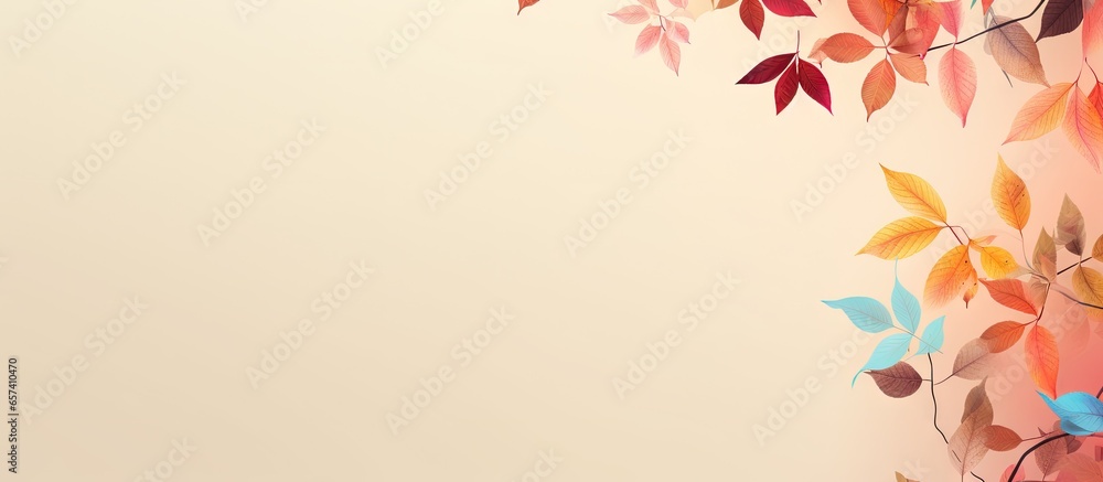Aufkleber copy space image on isolated background autumn leaf card