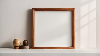 picture frame on wall. mockup