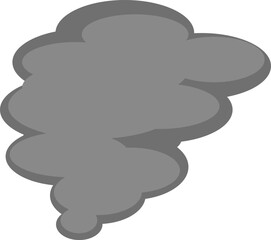 黒煙のシンプルなイラストアイコン