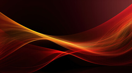 Red and Gold Minimalist Abstract With Wave or Curves Background