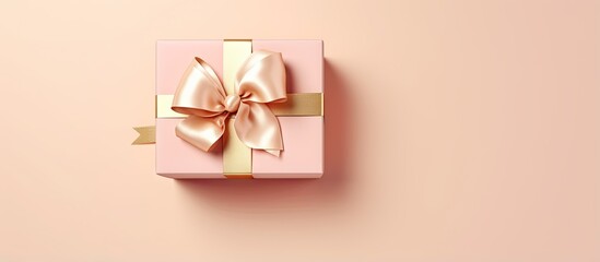 copy space image on isolated background gift box with ribbon